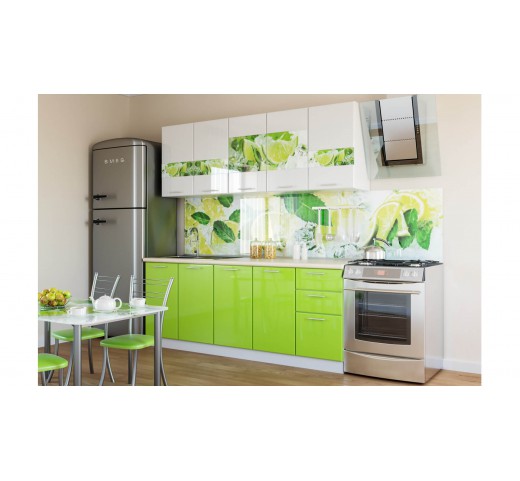 Кухонный гарнитур Зеленый Лимон 2,0